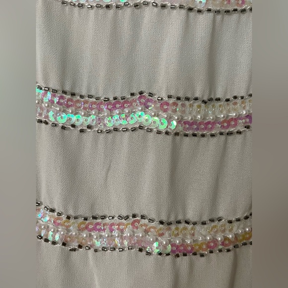 Wild Cat VTG Y2K Silk Blend White Sequin Tank Top XL NWT - Picture 5 of 11